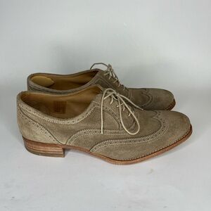 n.d.c. made by hand Shoes Oxfords Wing Tip Women Size 37.5 US 6.5 Brown Suede